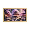 (US Only)Shrine Printed Cross Stitch Kit 70x40cm DIY 11CT Thread Art Needlework Decor