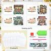 (US Only)6PCS DIY Diamond Art Greeting Cards Christmas Cottage Congratulations Cards
