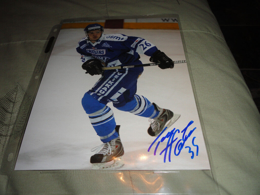 Team Finland Edmonton Oilers Teemu Hartikainen Autographed 8x10 Photo Poster painting COA