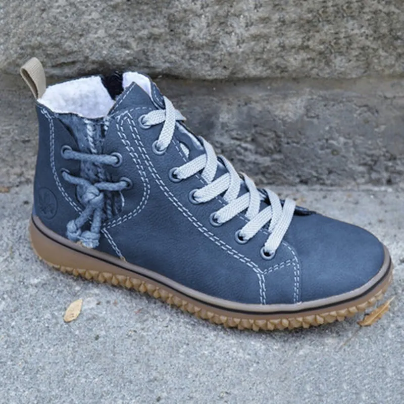 Breakj Breakj New Snow Boots Women's Flat And Martin Boots Zip-Up Cotton Boots Women's Cotton Shoes
