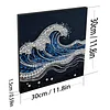 DIY Pearl Painting Waves for Home Wall Decor with Frame(30*30cm)
