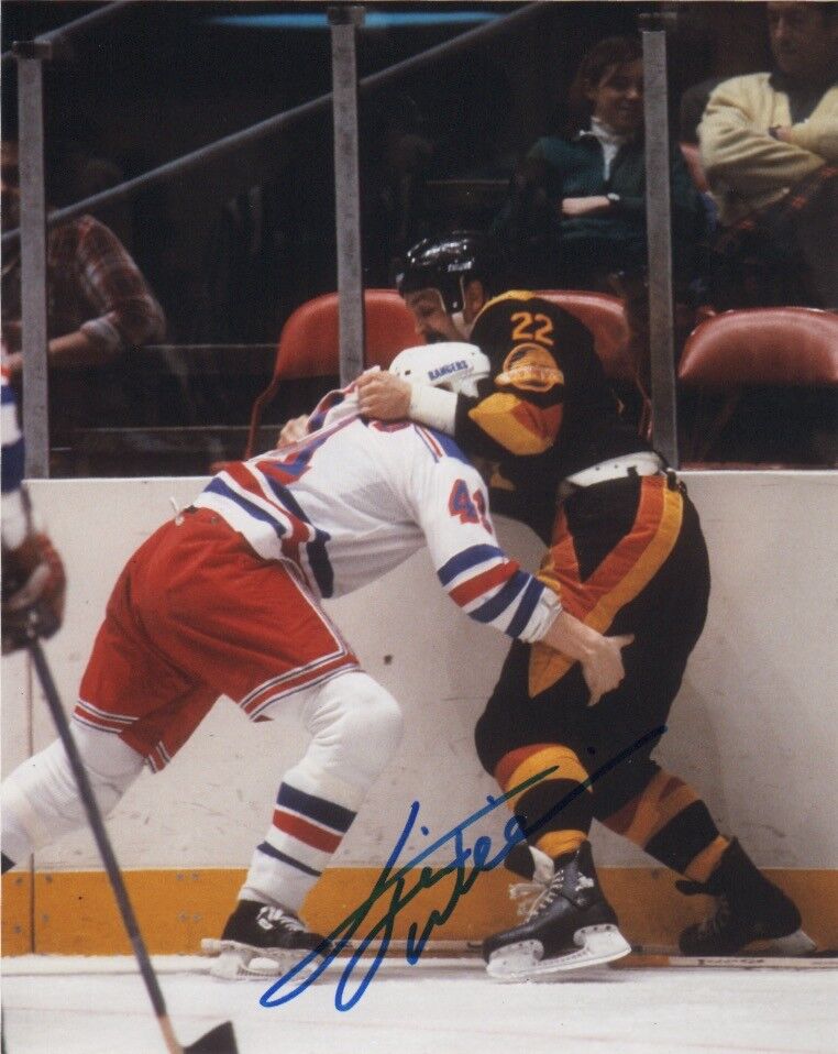 Vancouver Canucks Tiger Williams Signed Autographed 8x10 NHL Photo Poster painting COA G