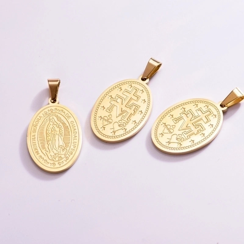 1 Piece 304 Stainless Steel Human Virgin Mary Pendant Jewelry Accessories