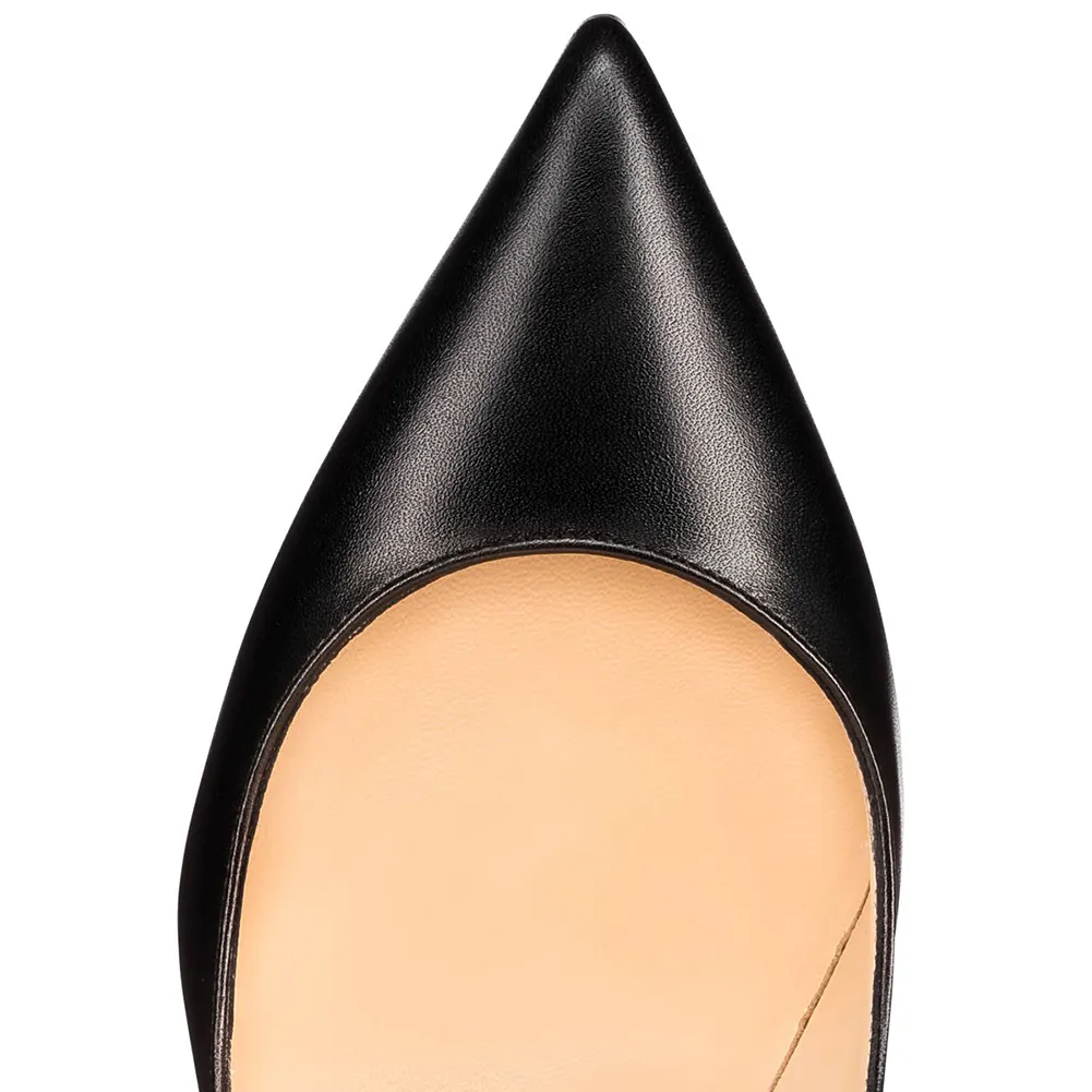 90mm Middle Heels Pointy Toe Pumps-vocosishoes