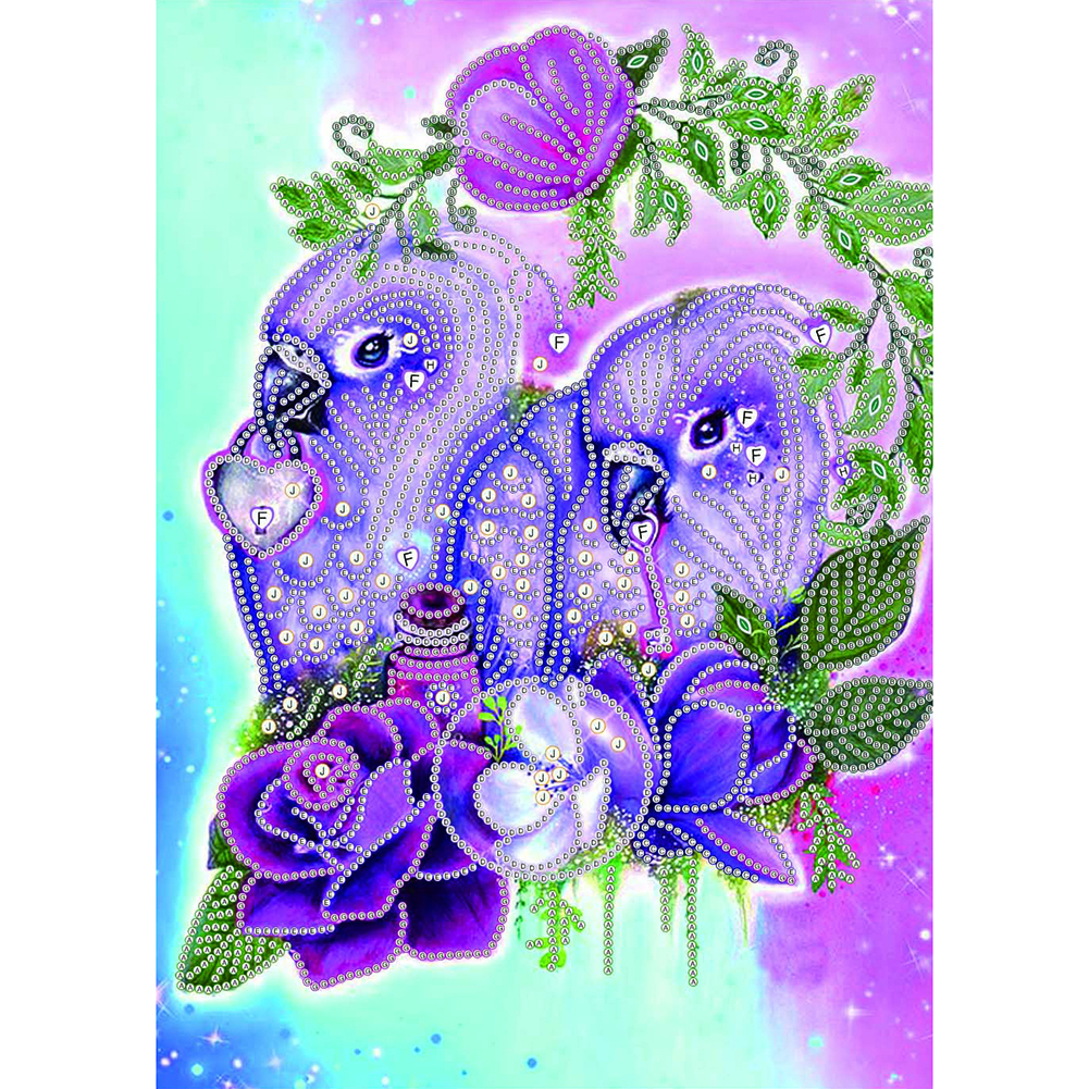 

30*40CM - Special Shaped Diamond Painting - Parrot, 501 Original