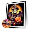 (40*50cm)Halloween Pumpkin Winged Dragon - Full Round Drill Diamond Painting