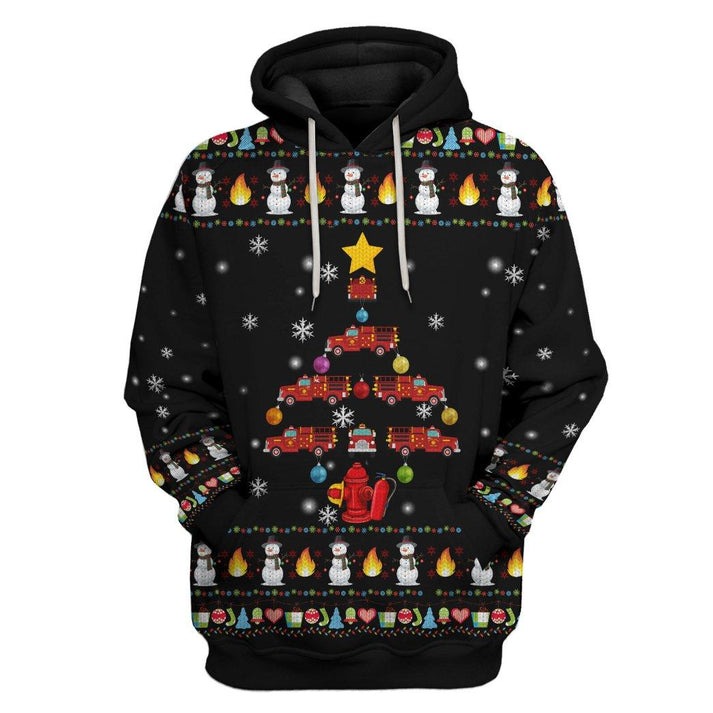 Unisex Black Ugly Christmas Sweaters 3D Print Hoodies