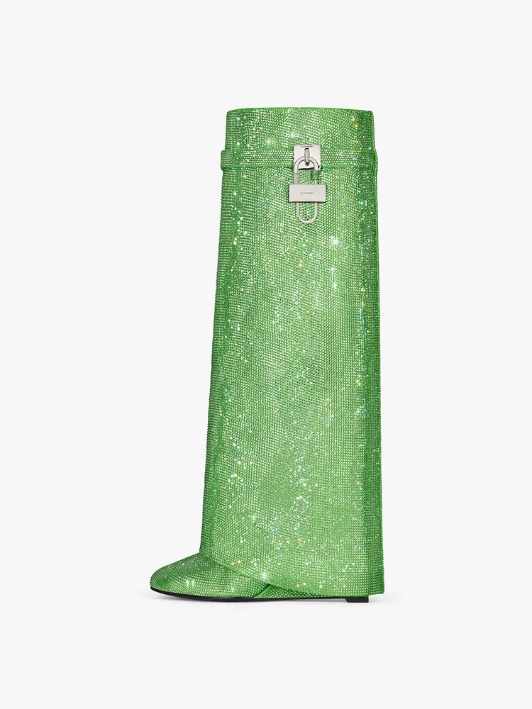 Shark Lock Boots In Strass