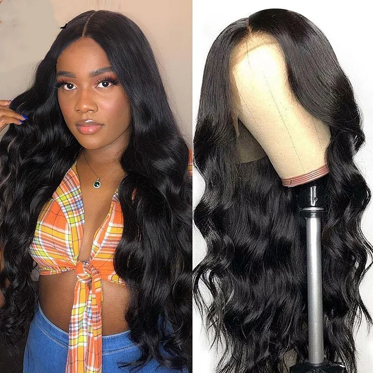 Body Wave Lace Front Human Hair Wigs-elleschic