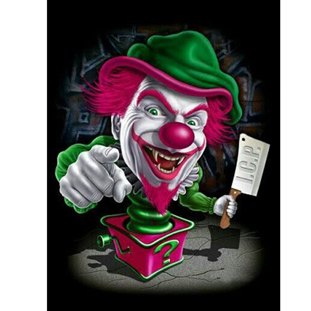 

30*40CM - Round Drill Diamond Painting - Clown, 501 Original