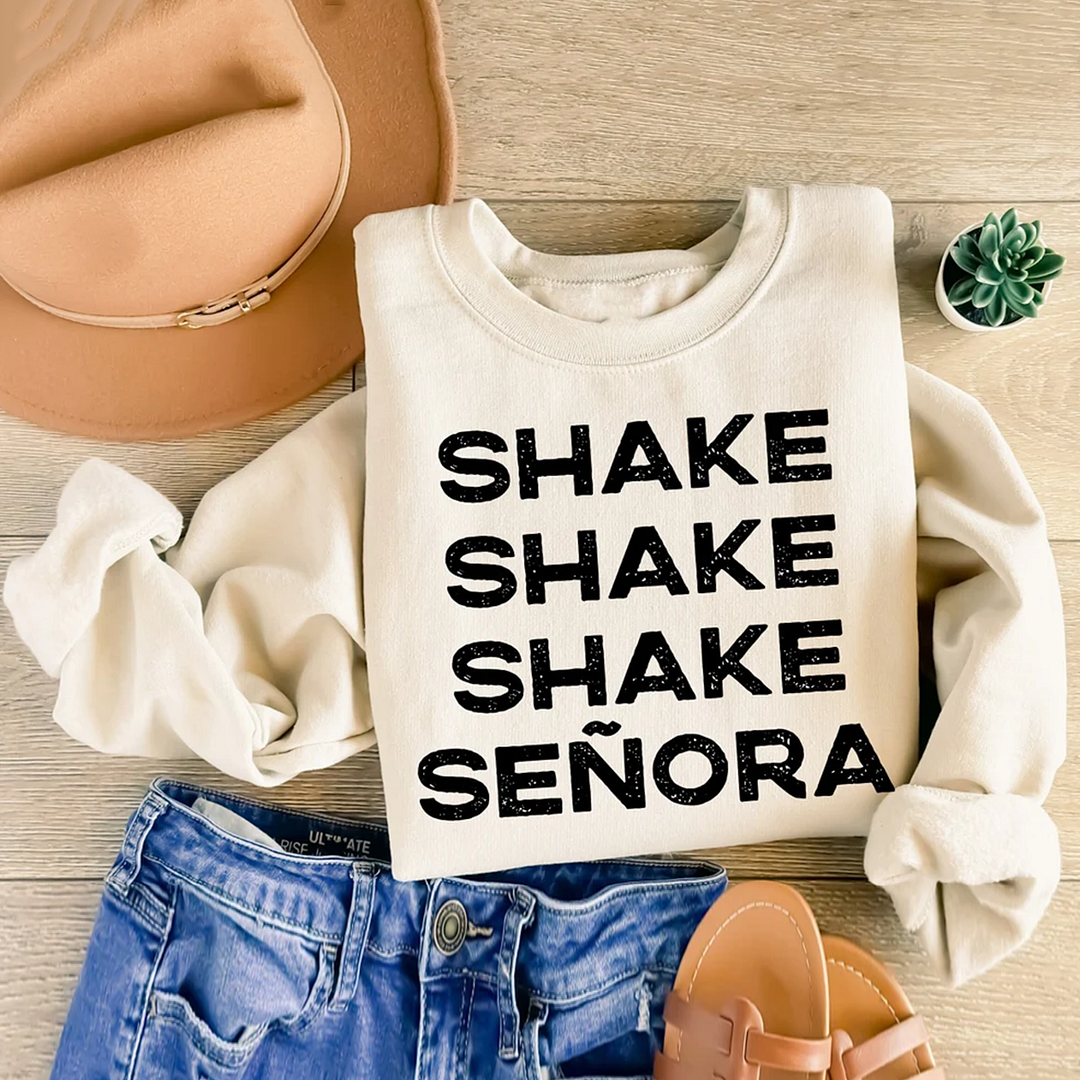 Shake Shake Shake Senora Halloween Movie Inspired Art Printed Casual Sweatshirt