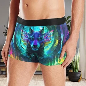 pornhint Pornhint Men's All Over Print Boxer Briefs (Model L10)(New) Psy Psycedelic Wolf Furry Goa colorful