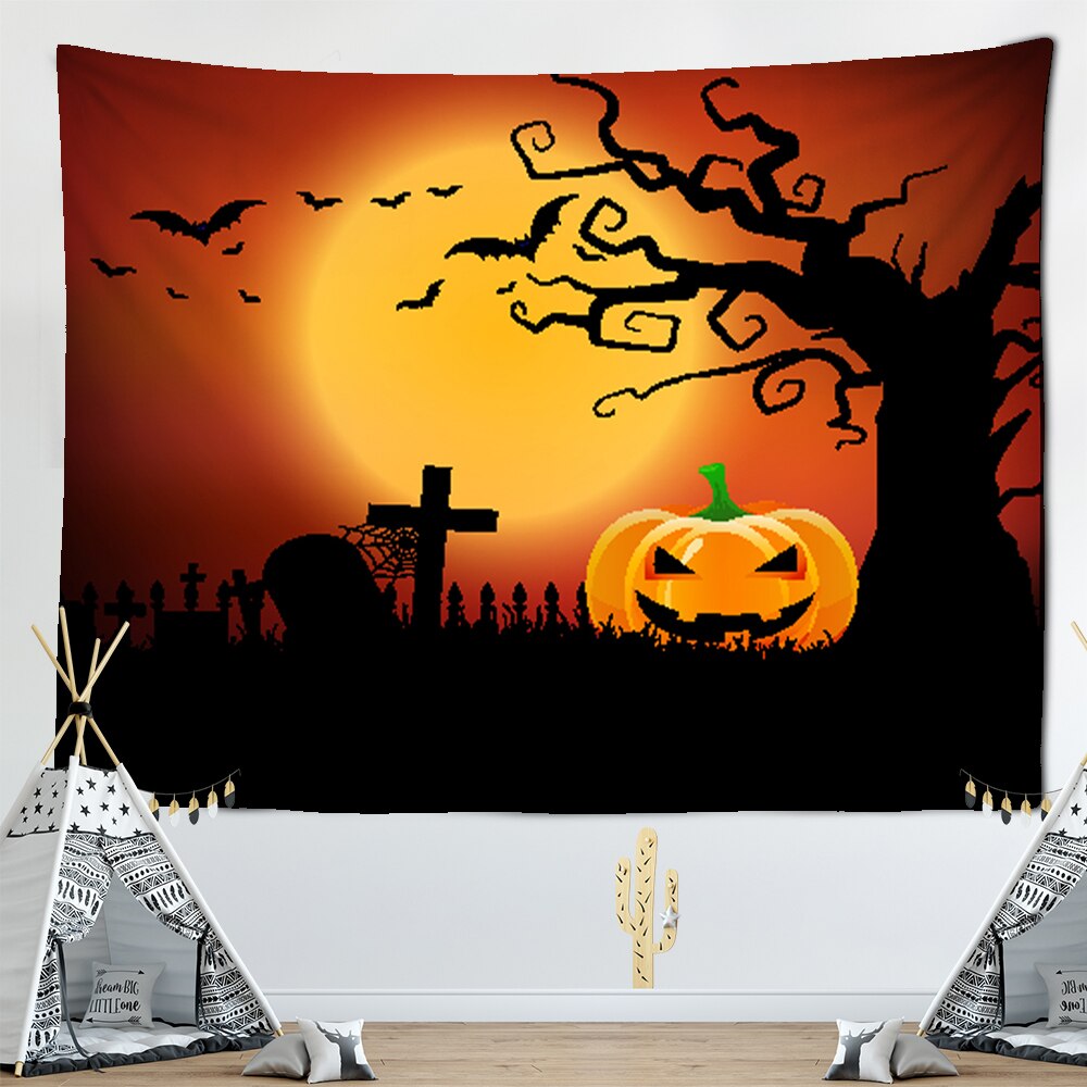 

Wall Tapestry - Scary Pumpkin Halloween-150*130cm, 501 Original