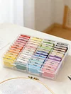 Multi-Color Embroidery Yarn with Transparent Storage Box Cross Stitch Supplies Sewing Embroidery Thread Set for Halloween Christmas Mothers Day