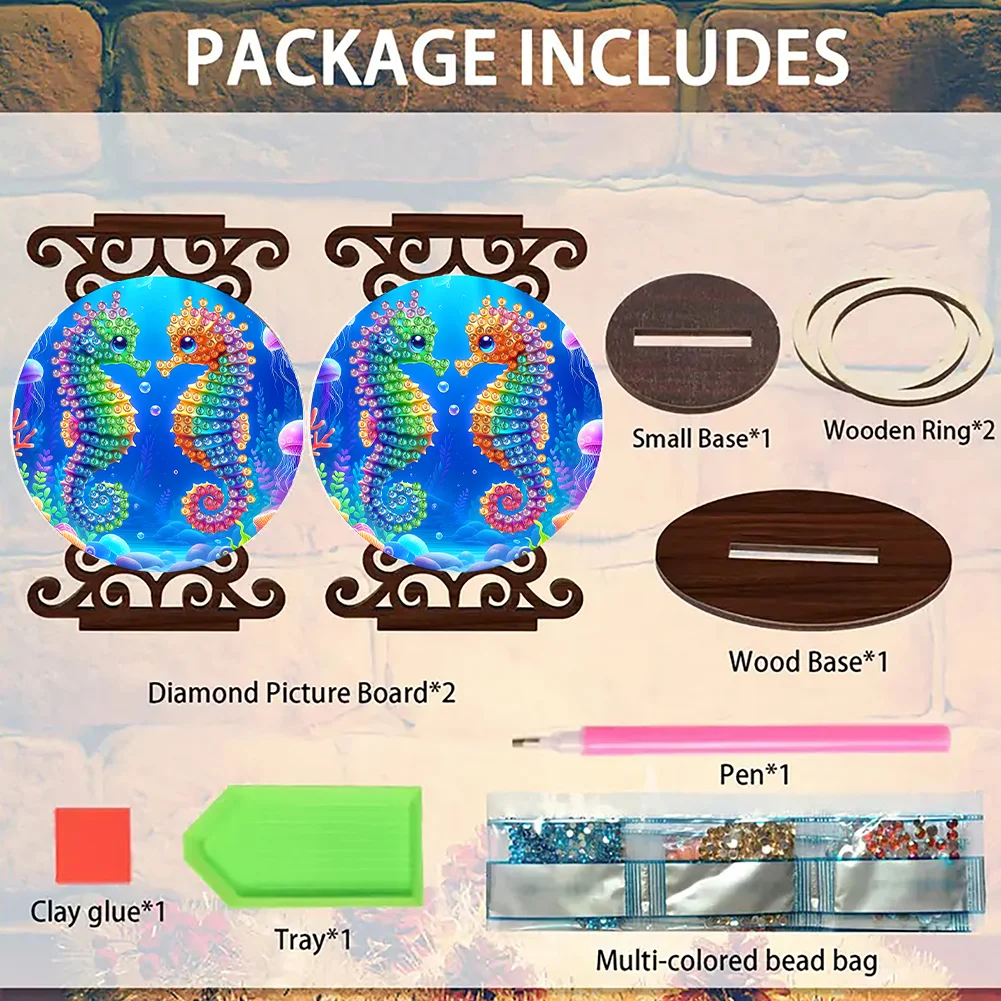 Seahorse Desktop Diamond Painting Candle Holder Aromatherapy Candle Holder