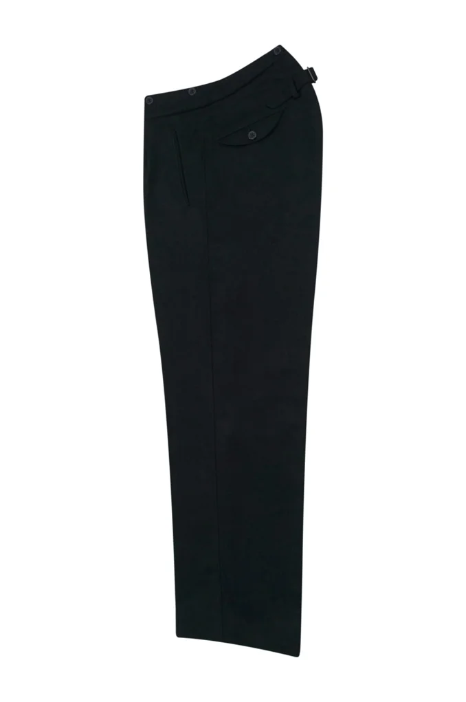   German Political Party Leader Black Gabardine Straight Trousers German-Uniform