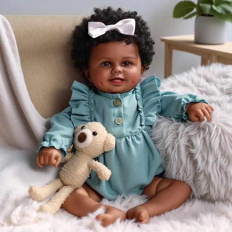 Babeside Smiling Reborn Baby Pele 20'' African American Older Girl Healing of the Heart