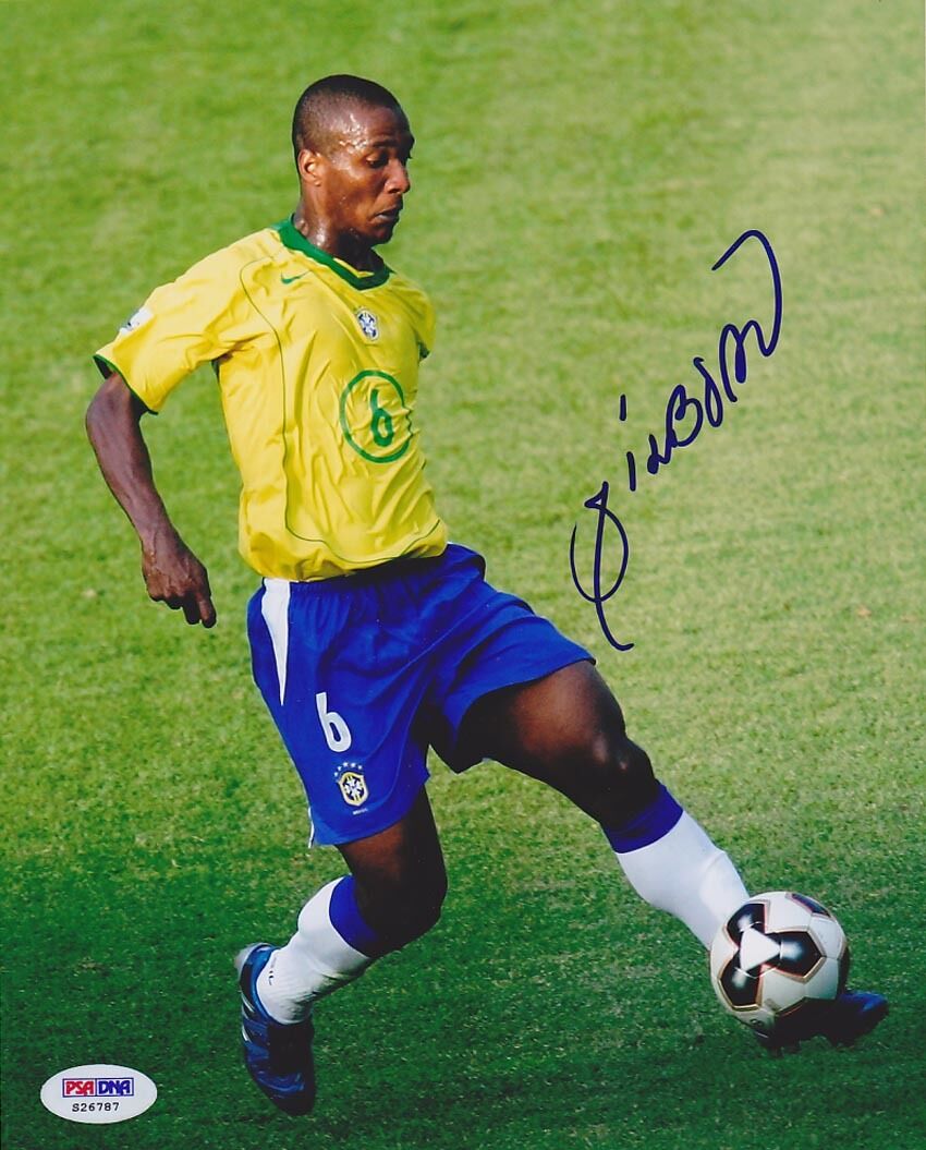 Gilberto da Silva Melo SIGNED 8x10 Photo Poster painting Brazil *VERY RARE* PSA/DNA AUTOGRAPHED