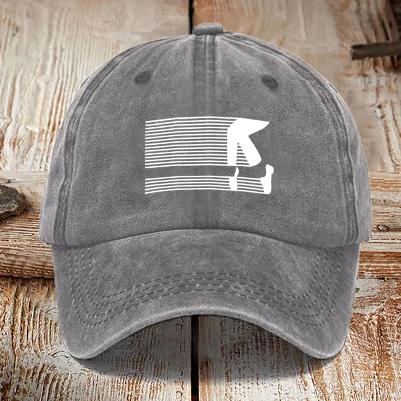 Unisex Distressed Washed Cotton MJ Moonwalker Print Hat