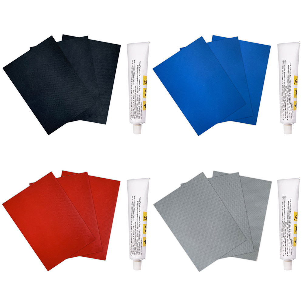 

4x Paddle Board PVC Patches Glue Kit Waterproof Kayak Repair Patch, Black, 501 Original