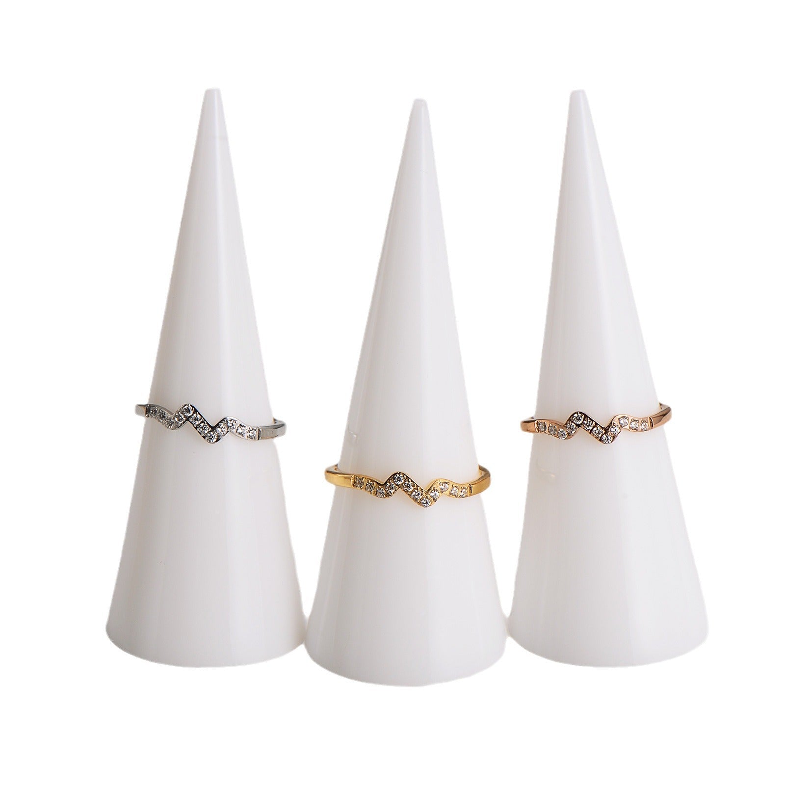 Casual Women Stripe Stainless Steel Electroplating Rings