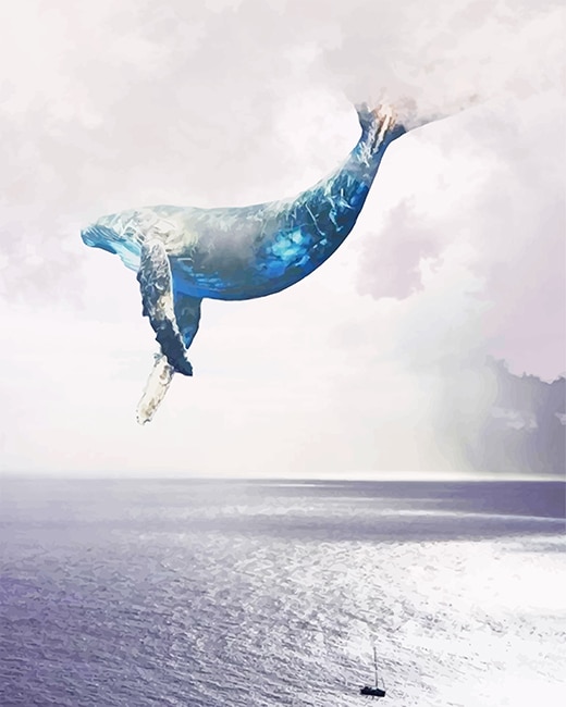 

Flying Whale- Paint By Numbers - 40*50CM, 501 Original