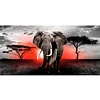 Elephant Landscape -Full Round Diamond Painting(80*40cm)