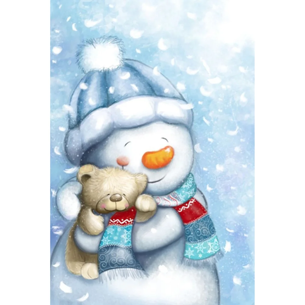 Snowman - Full Round - Diamond Painting