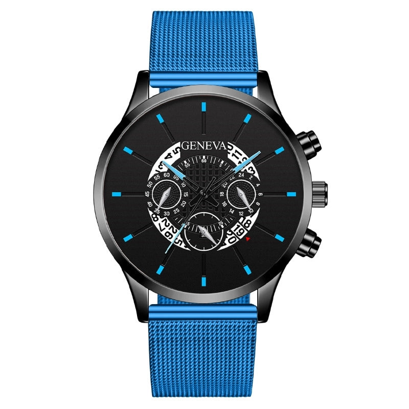 Minimalist Streetwear Color Block Buckle Quartz Watch Men’s Watches