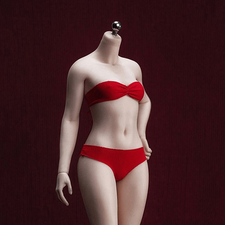 Super-Flexible Female Seamless 1/6 Scale Pale Small Bust Body (S46A/Attached Feet)