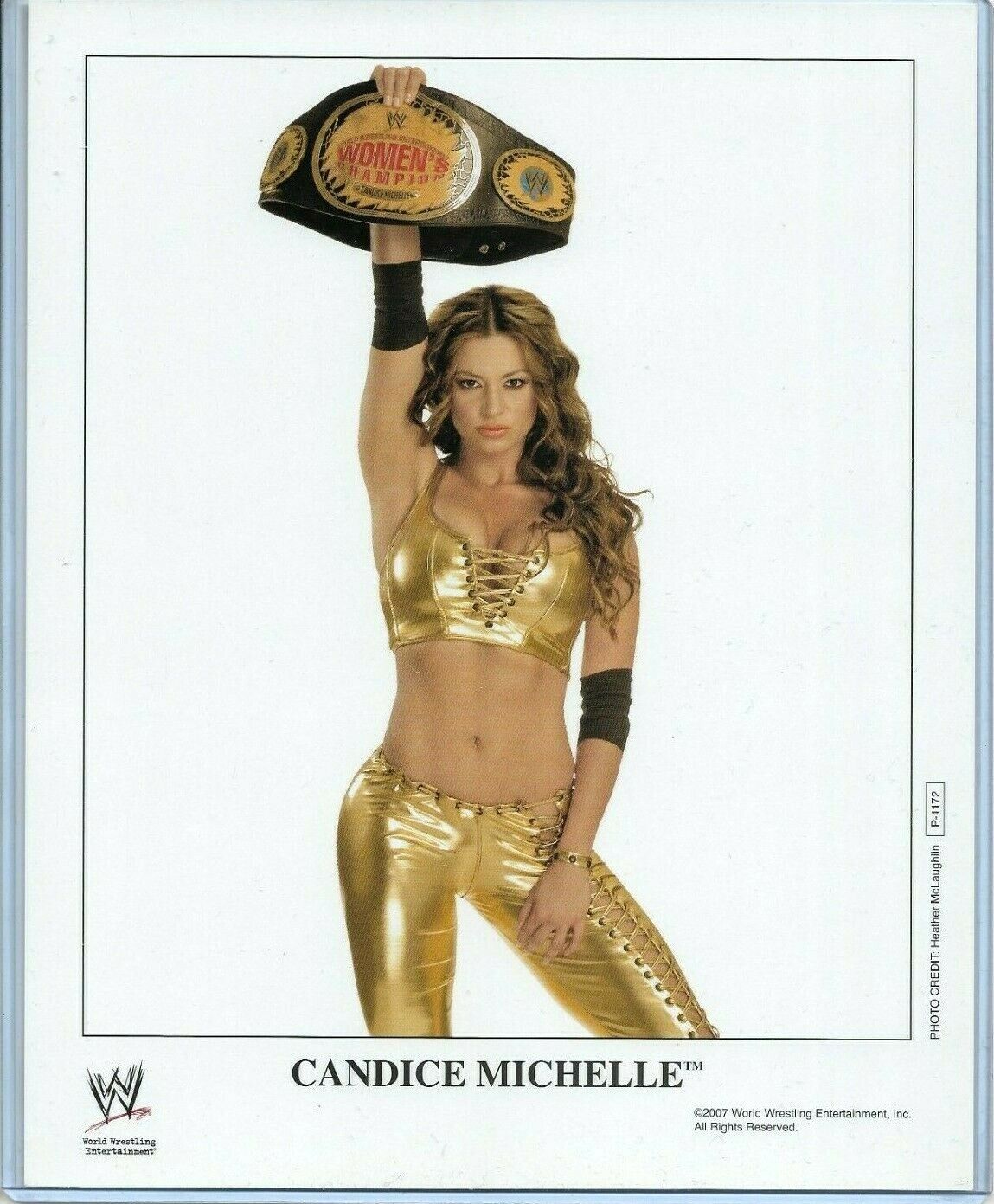 WWE CANDICE MICHELLE P-1172 OFFICIAL LICENSED ORIGINAL 8X10 PROMO Photo Poster painting RARE