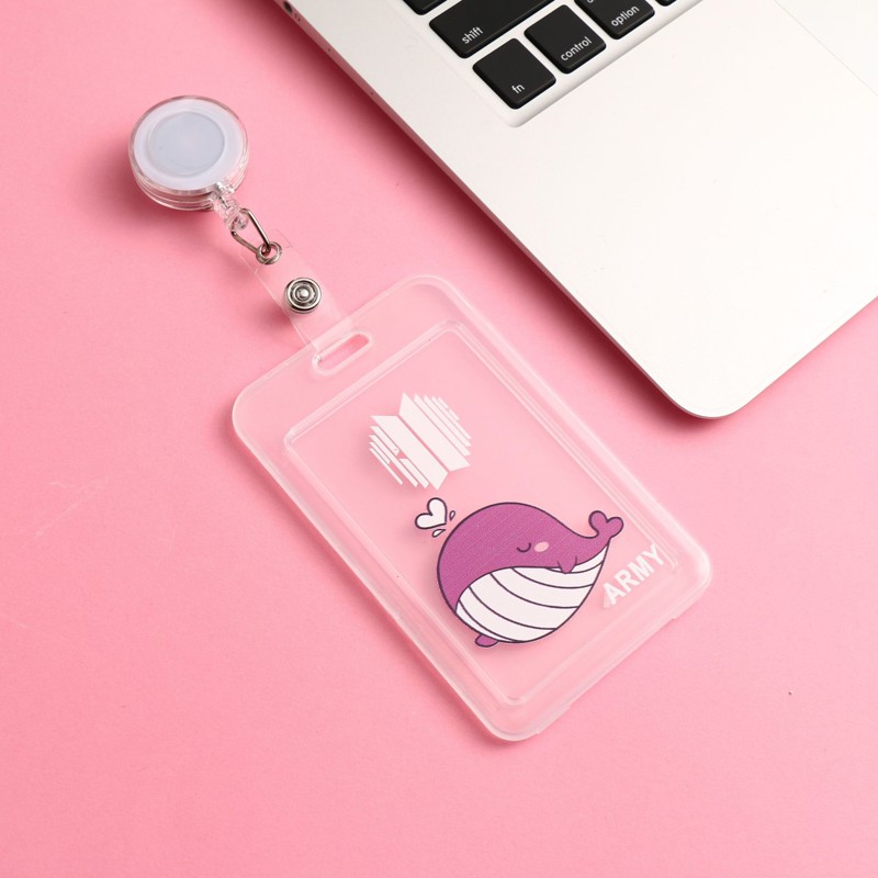 K-POP BTS BLACKPINK Stray Kids ENHYPEN ATEEZ SEVENTEEN NCT TXT Clip Stretchable Clear Card Holder officialsvtshop