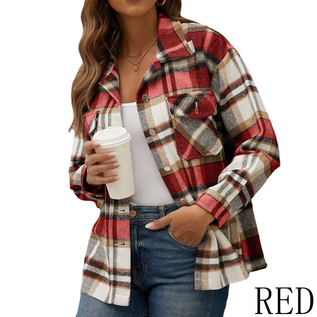 Plaid Shirt Jacket For Women