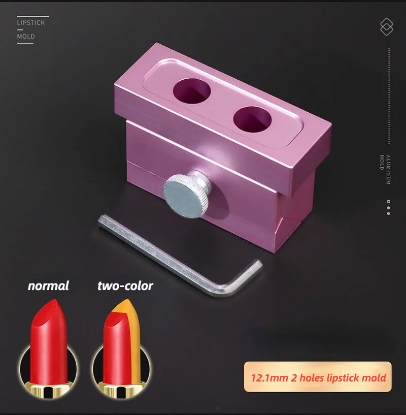 2/4/6/12 12.1MM Aluminum Lipstick Mold Two-color/Sandwich/ Three-use DIY Handmade Lipstick Making Tool 11.1MM Lipstick Mold