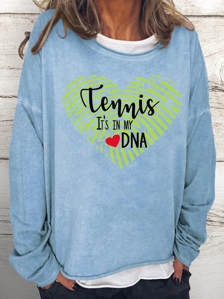 tennis Women Loose Sweatshirt-Annaletters