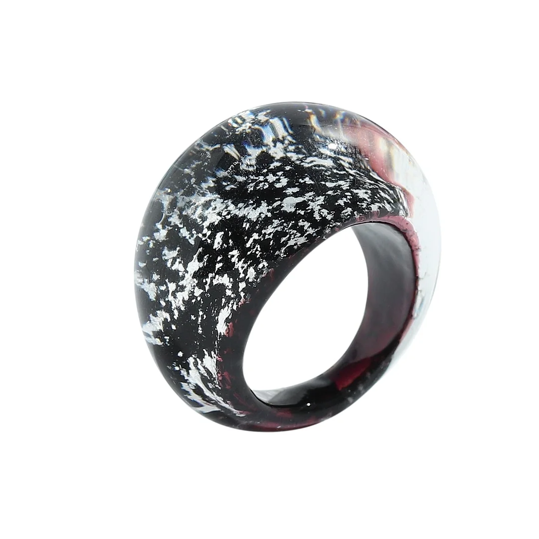 Dvacaman 2021 New Trendy Colorful Dripping Oil Resin Rhinestone Geometric Rings Hand-Painted Open Rings for Women Party Jewelry