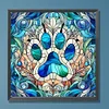 Diamond Painting-DIY Full Round Drill Stained Glass Paw