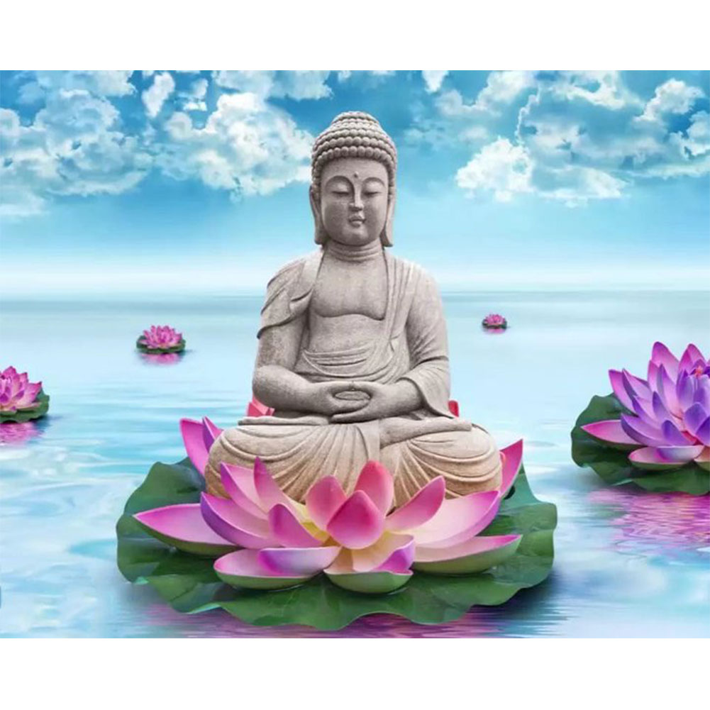 

Flower Buddha - Round Drill Diamond Painting - 40*30CM, 501 Original