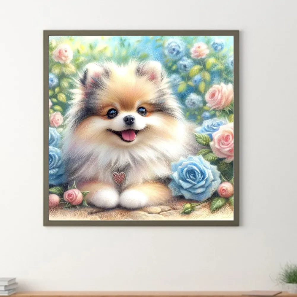 Diamond Painting - Full Round Drill - Rose Pomeranian(Canvas|30*30cm)