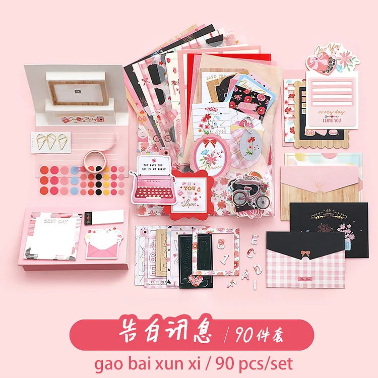 JOURNALSAY Sanrio 90 Pcs/Set Creative Decoration Basic Journal Material Memo Pad Stickers Set Bag