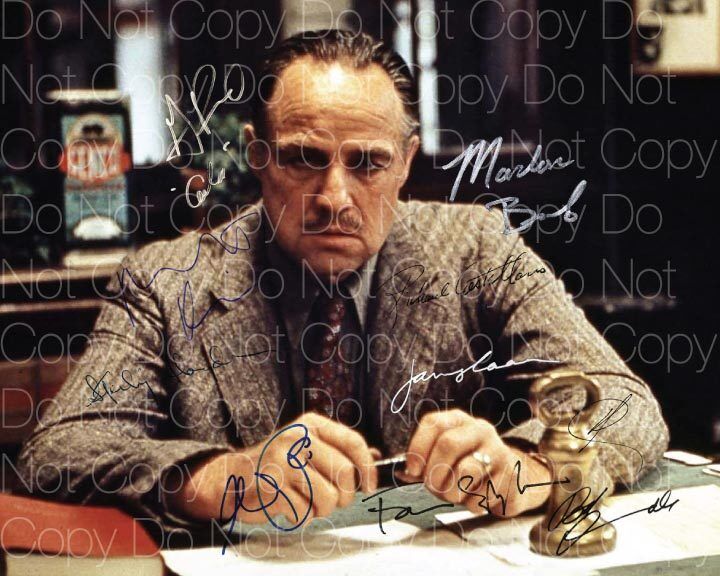 The Godfather signed Brando Pacino Caan 8X10 Photo Poster painting picture poster autograph RP 2