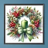 Diamond Painting-DIY Full Round Drill Green Wreath(40x40cm)