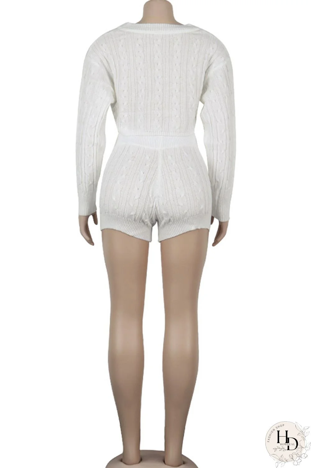 Orange Wool Europe and America Solid Two Piece Suits pencil Long Sleeve Two-Piece Short Set