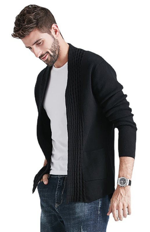 Men's Sweater Cardigan Casual Lazy Style V-Neck Knit Sweater