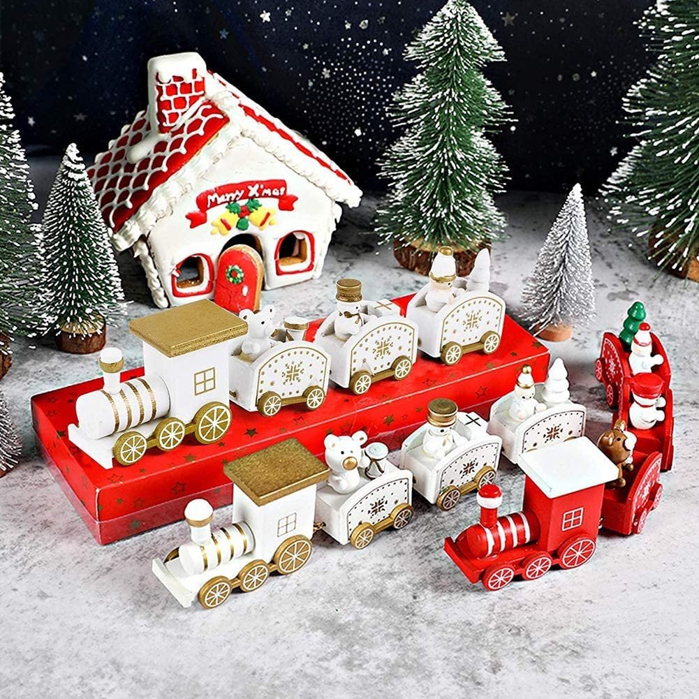 Christmas Wooden Train Ornament