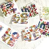 6pcs Diamond Painting Love Independence Day Greeting Card with Envelope for Family Friends Holiday Gift Congratulations