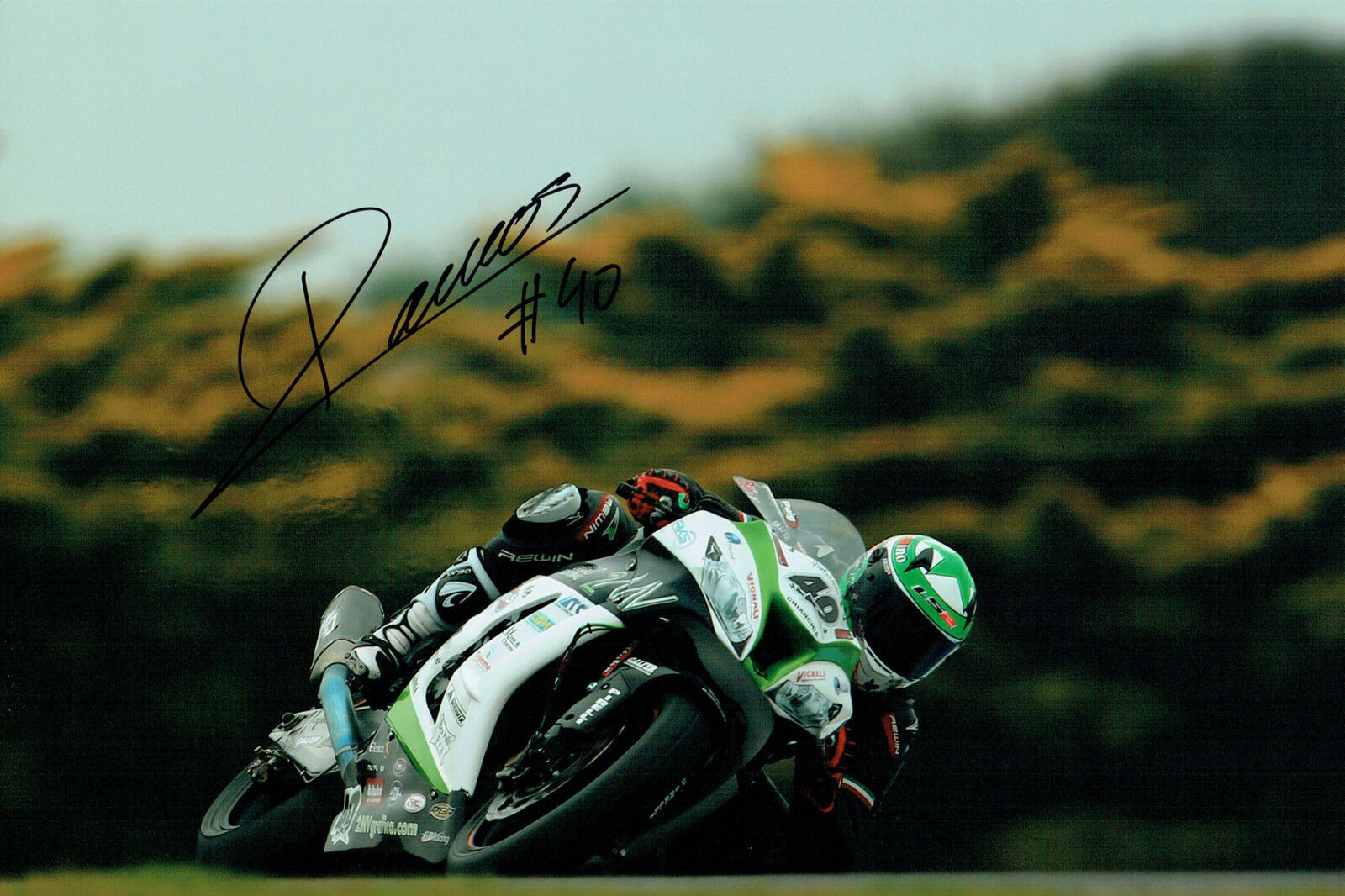 Roman RAMOS SIGNED Superbike Autograph WSBK 12x8 Photo Poster painting Kawasaki AFTAL COA