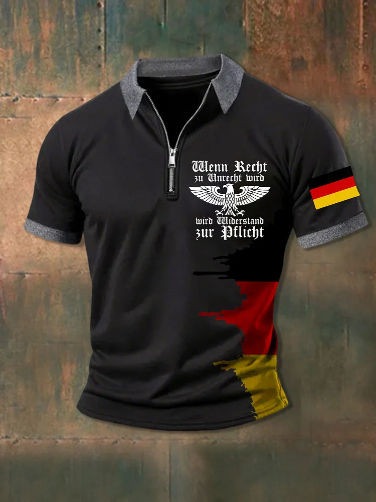 Herren Wenn Recht zu Unrecht wird Kurzarm-Hemd und Shorts mit Reiß verschluss