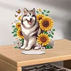 Diamond Painting Acrylic Sunflower Dog Diamond Painting Desktop Decors