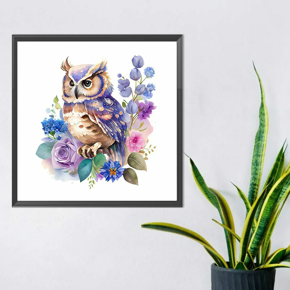 Full Round Diamond Painting 30*30cm - Owl